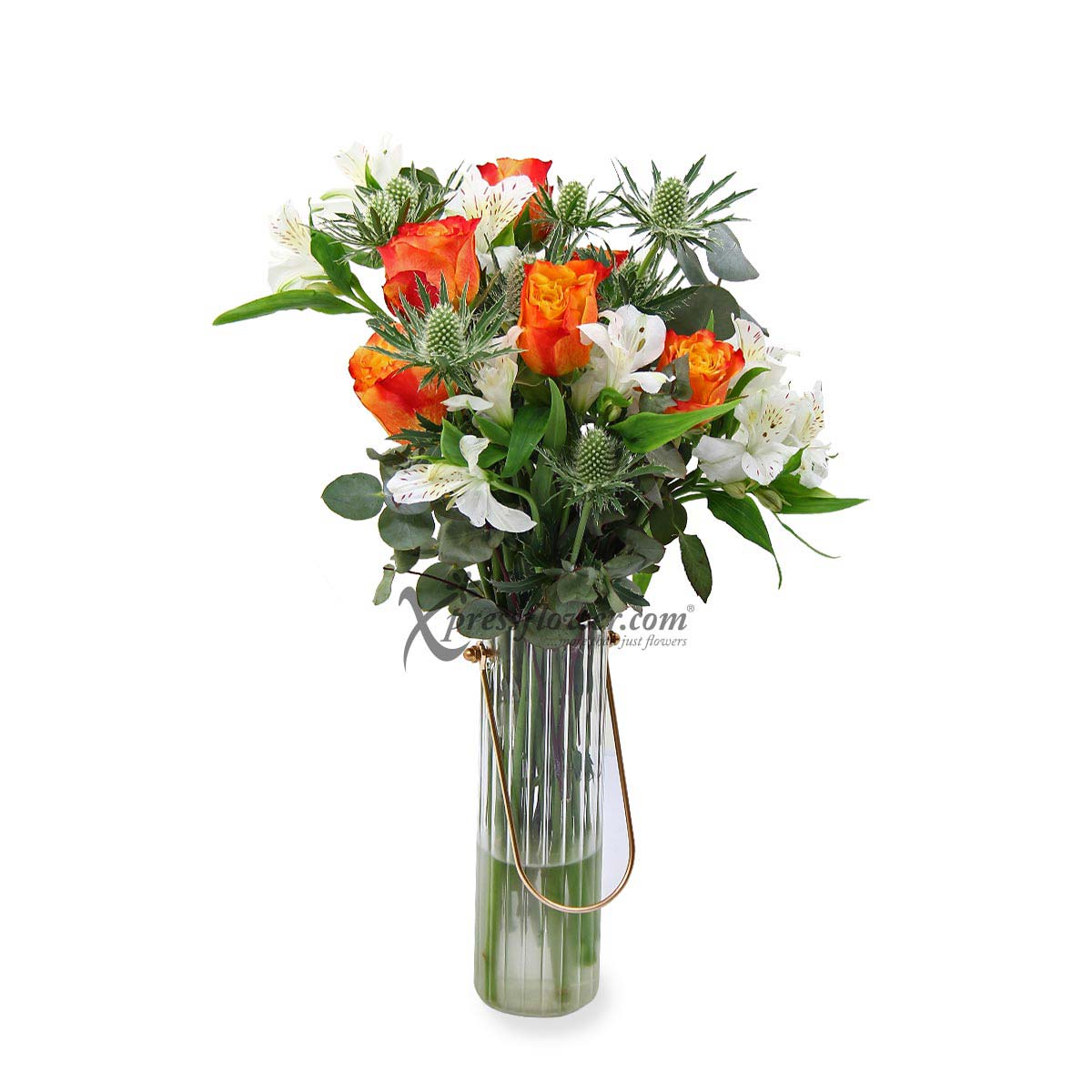 ar2025 candle light 6 orange roses 1b