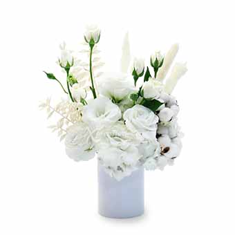Bloom with Grace (White Rose Spray & White Hydrangea)