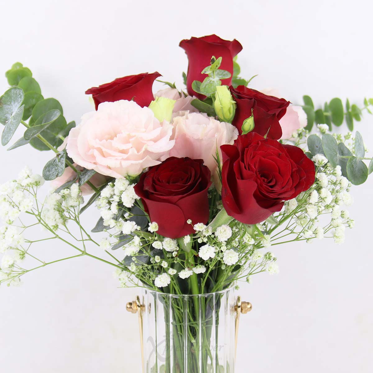 AR2504 Glassy Flame 5 Red Roses 1b