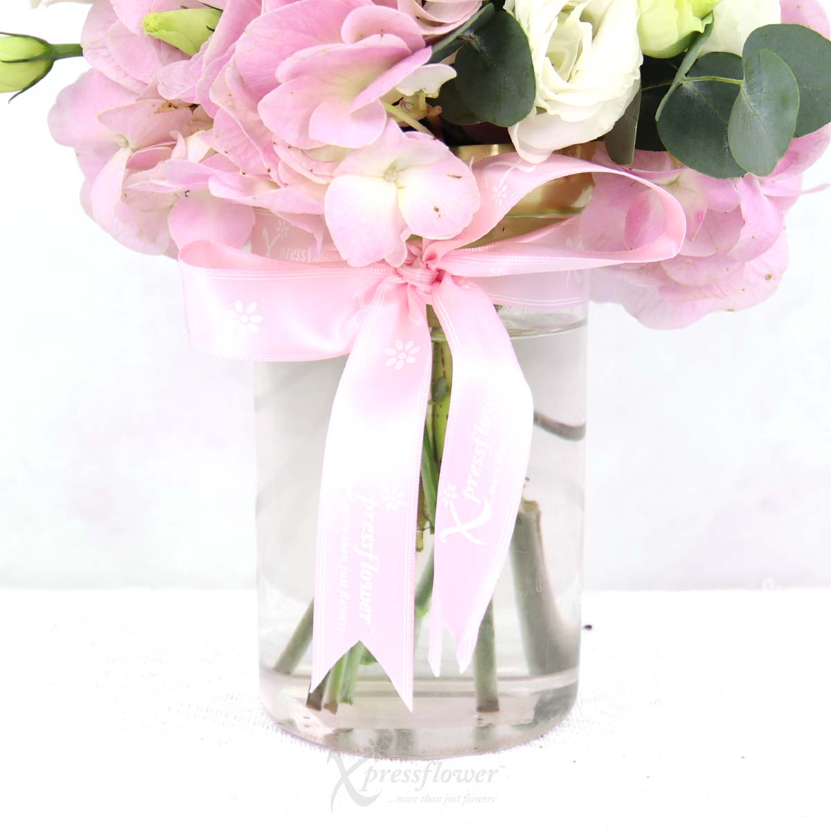 AR2505 Pastel Kiss Pink Hydrangea with White Eustomas 1b