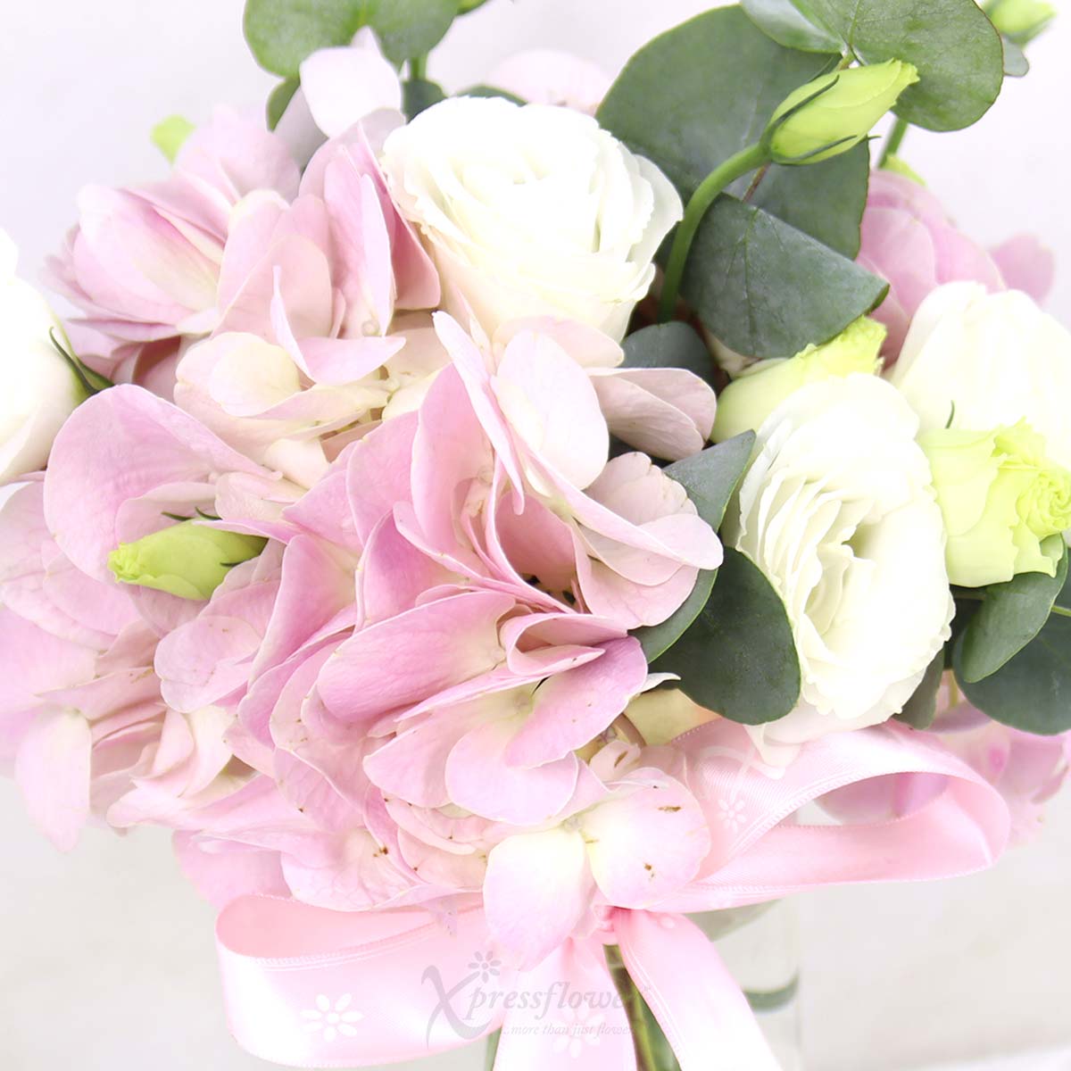 AR2505 Pastel Kiss Pink Hydrangea with White Eustomas 1c