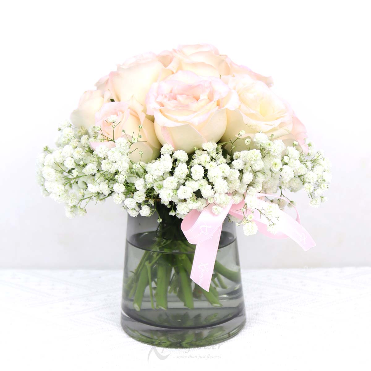 Pure Bliss (12 White Bunny Roses)