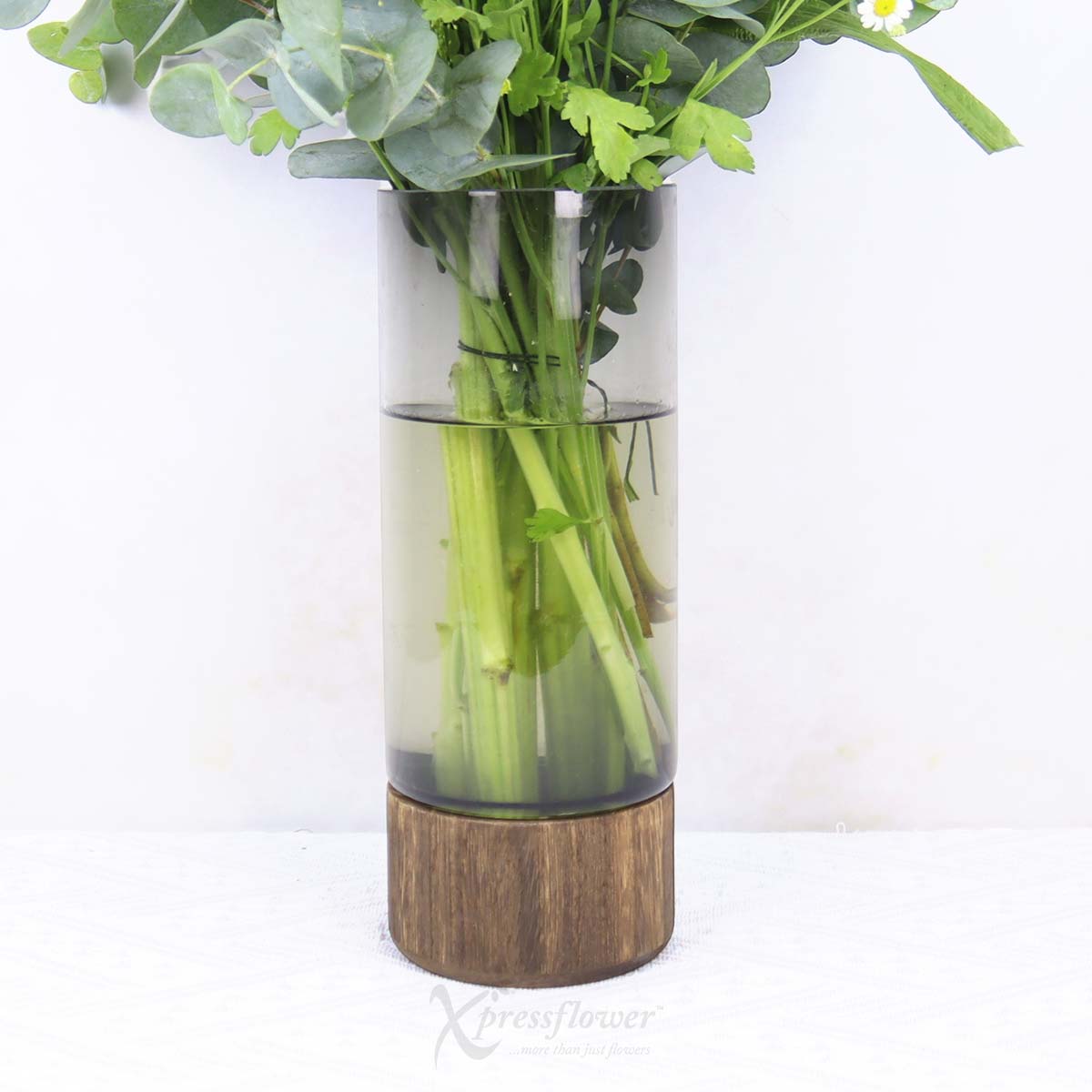 AR2508 Sunburst Cheer 3 Sunflowers with White Matthiolas 1c