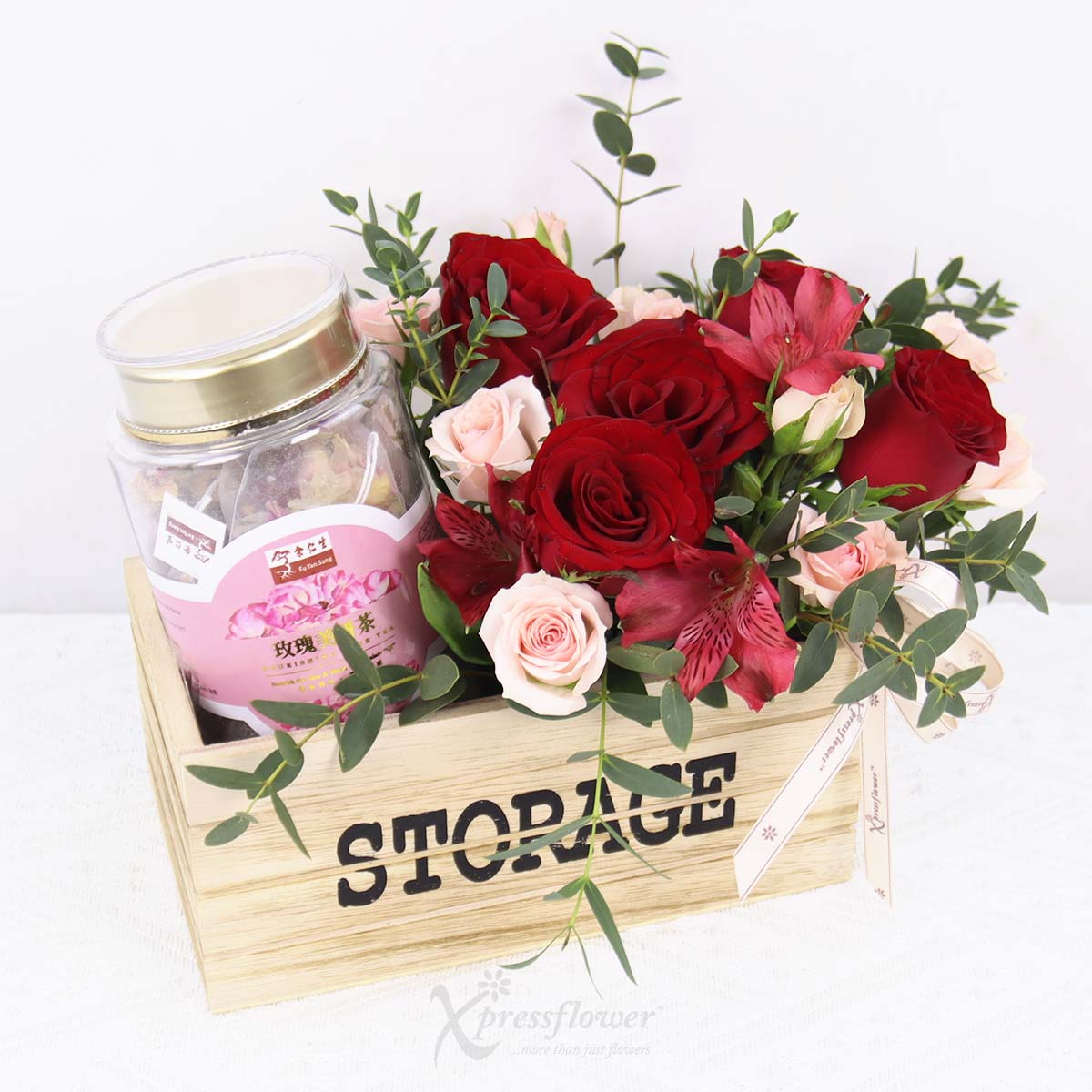 AR2515 Blossom Brew 5 Red Roses with Eu Yan Sang Rose Tea 1b