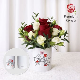 Connecting Romance (6 Red Rose Disney Flower Arrangement)