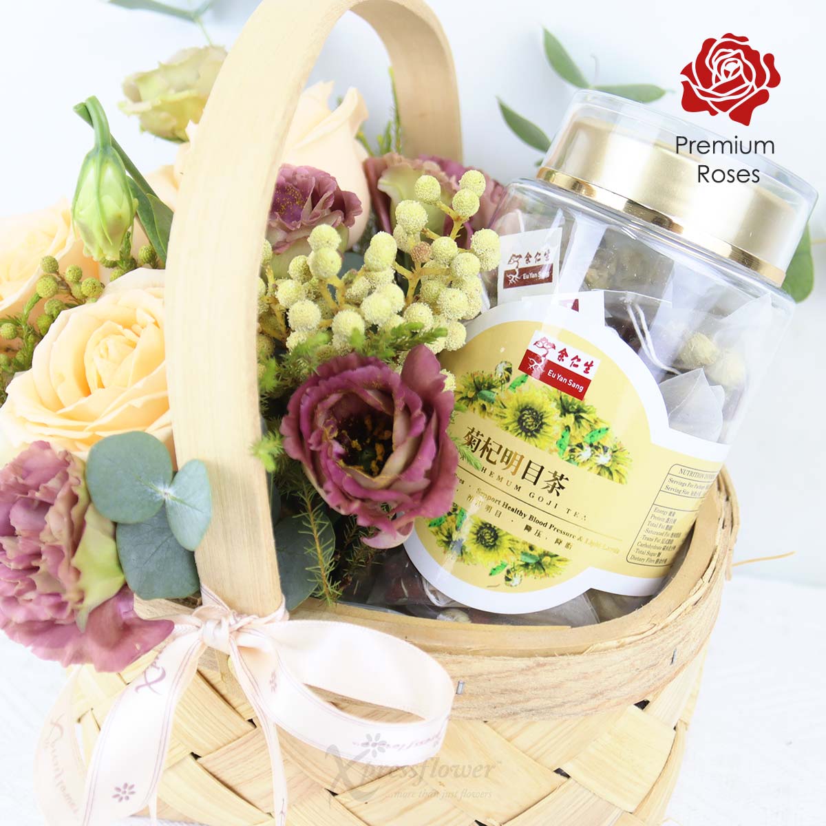 SBL2405 Elegant Remedy Champagne Roses with EYS Chrysanthemum Goji Tea 1c