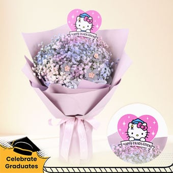 Dream Bloom (Rainbow Million Star with Graduation Hello Kitty Tag)