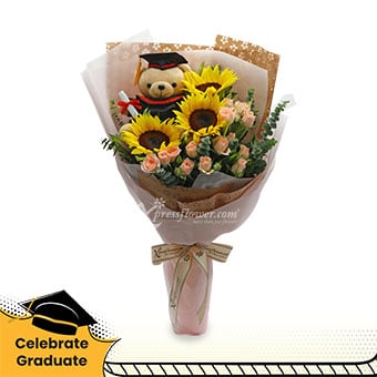 Online graduation flowers and gifts delivery Singapore