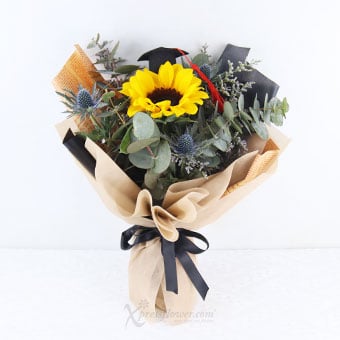 Graduation Bloom (Sunflower Graduation Bouquet)
