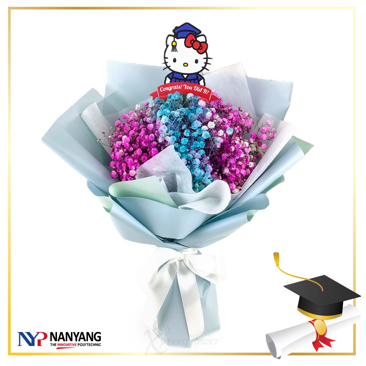 NYP Graduation Sanrio 05 (Million Stars Hello Kitty Graduation Bouquet)