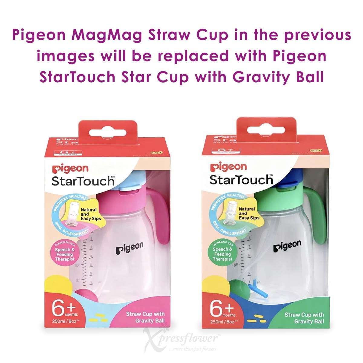 Baby Straw Cup Replacement Pink and Blue