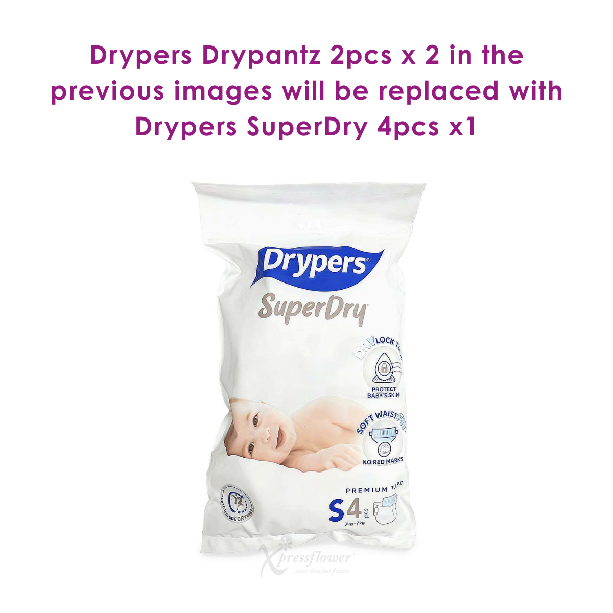 Drypers Superdry 4 piece pack