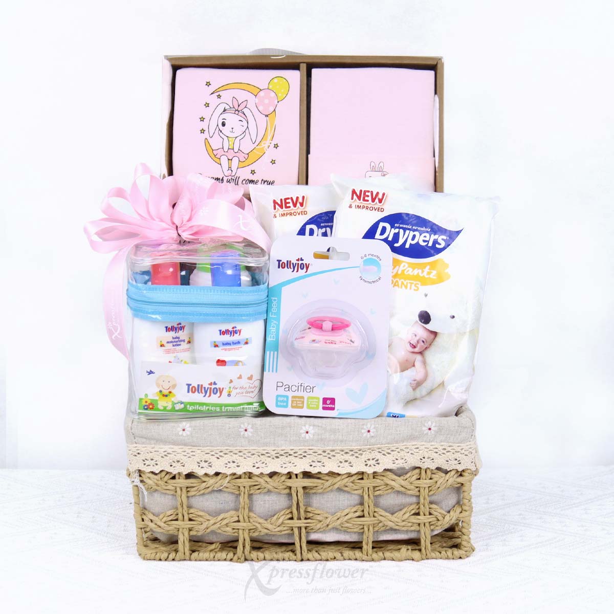 NB2515 First Comforts New Born Baby Hamper 1a PINK