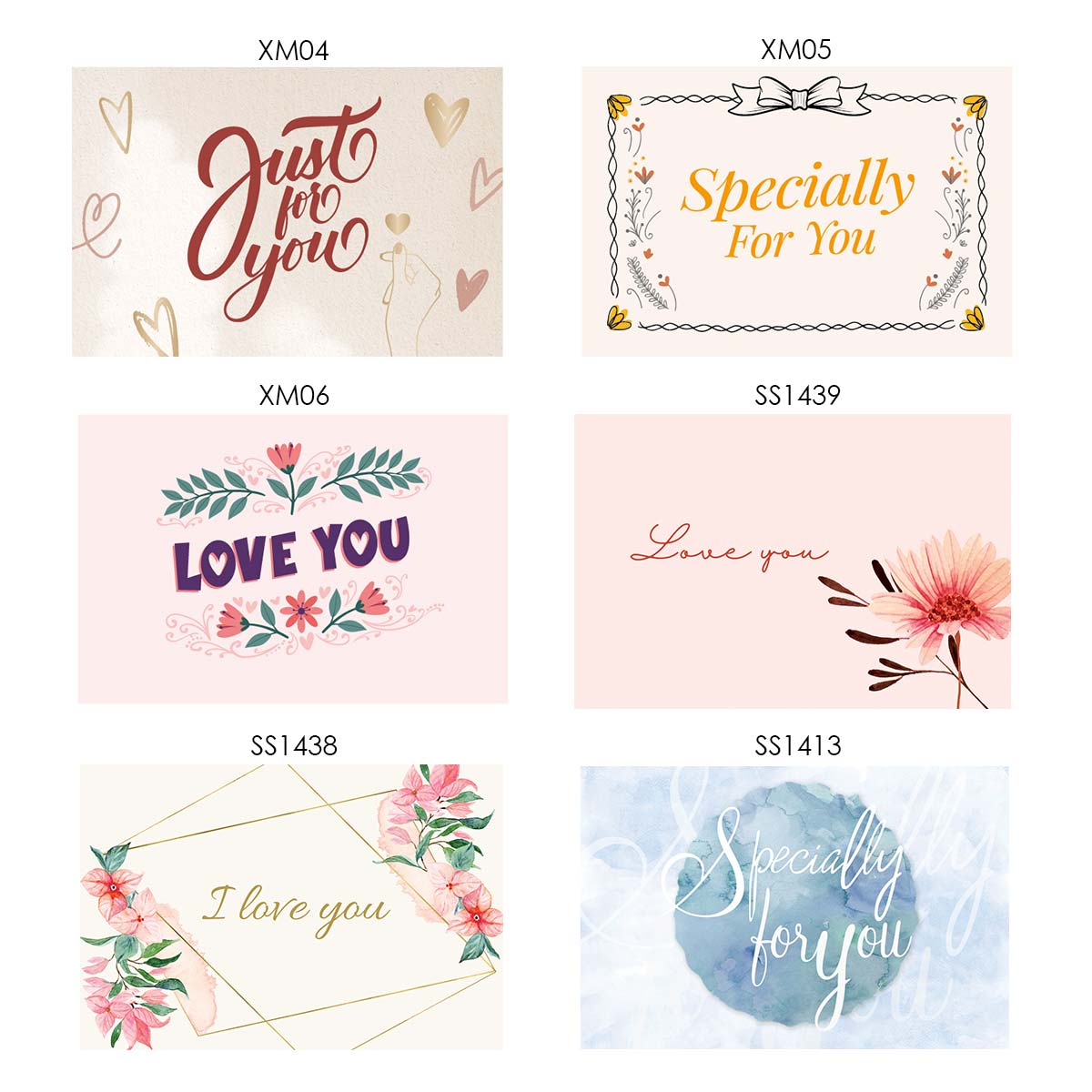 VDAY Greeting Cards Options