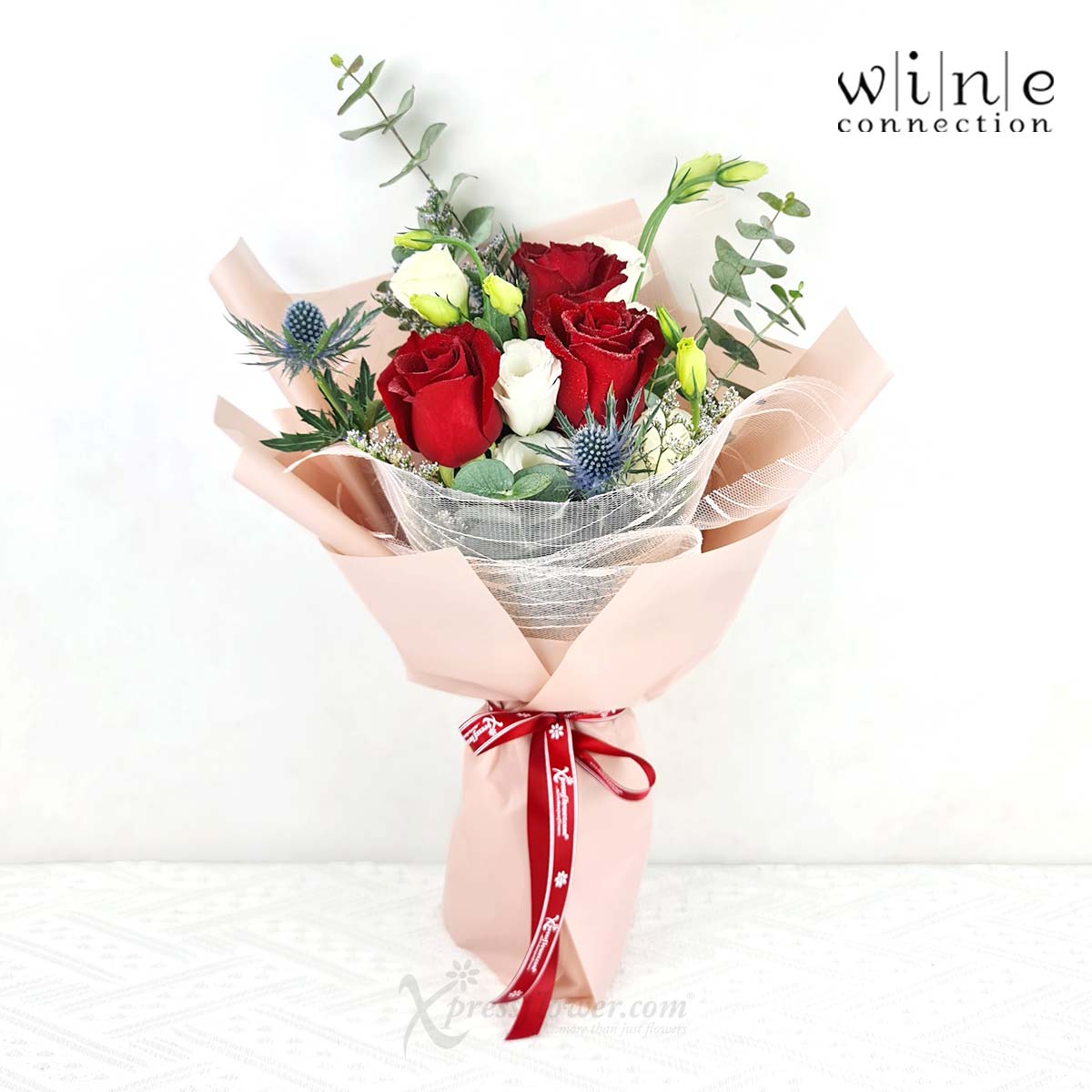 VDBL2471 Scarlet Fizz (3 Red Roses with Prosecco Rosé) 1B