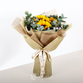Sincere Love (3 Stalks Sunflower Bouquet) 