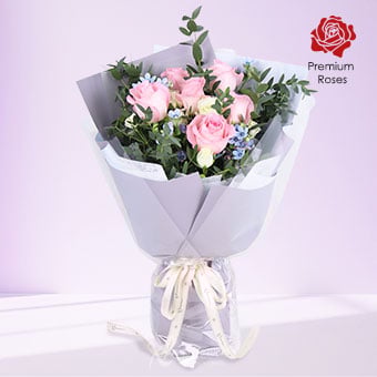 Blush Affection (6 Pink Roses)