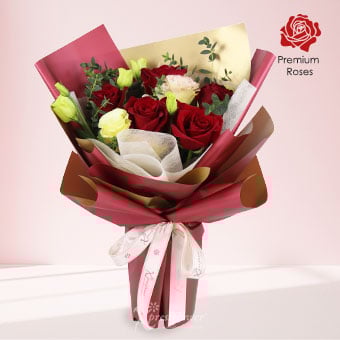 Crimson Grave (6 Red Roses)