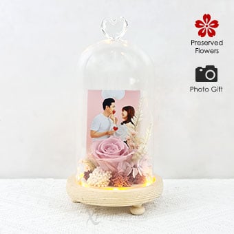 Lavender Blush (Preserved Flowers with Personalised Photo)