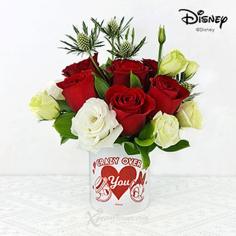 Enchanting Love (6 Red Roses Disney Arrangement)